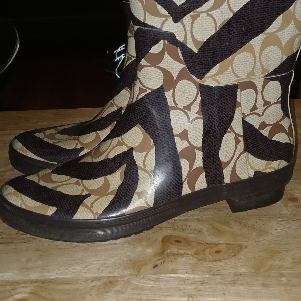 Women Coach Rain Boots